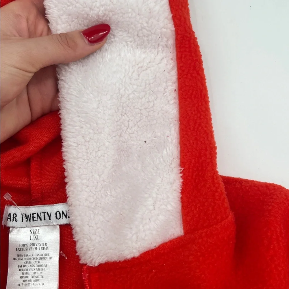 Kids SantaClaus Fleece Onesie Christmas Pajamas Cozy Holiday festive winter L/XL